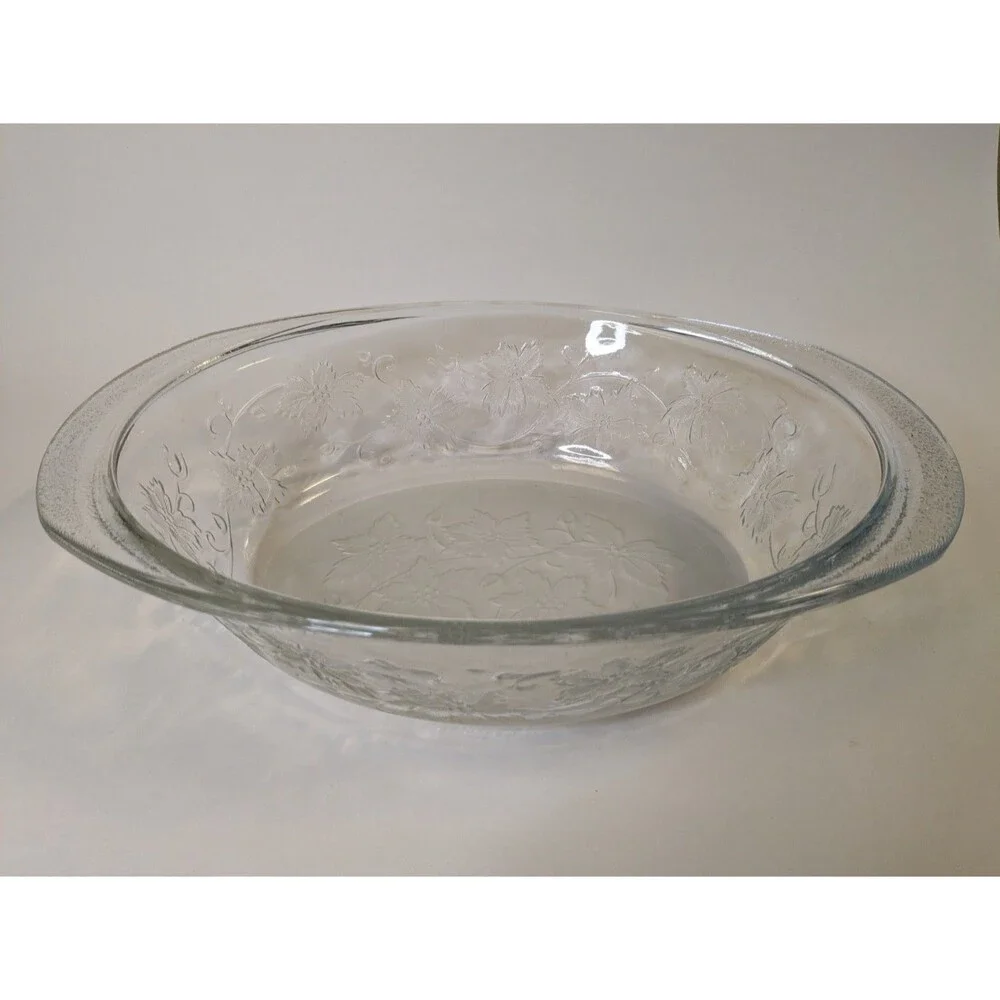 Princess House Fantasia #529 3 Qt Oval Covered Casserole Dish Clear Glass Lid